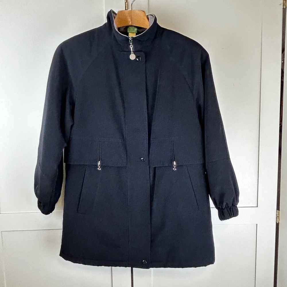 Vintage FS Limited Parka Jacket M Black Solid Heavyweight Utility Minimalist
